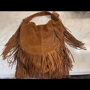 Johnny Was Elodie fringed suede bag